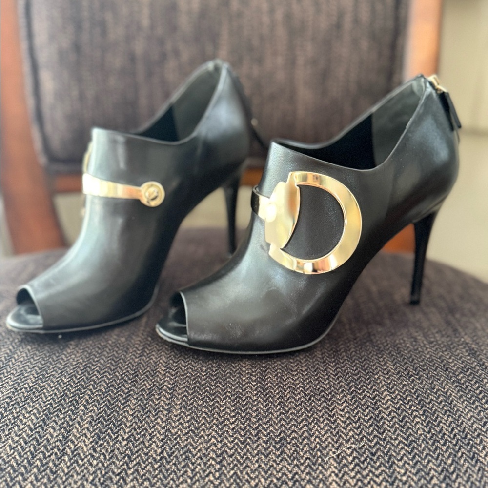 Gucci Rooney Peeptoe Ankle Booties